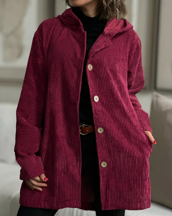 Ibby | Cozy Corduroy Hooded Jacket
