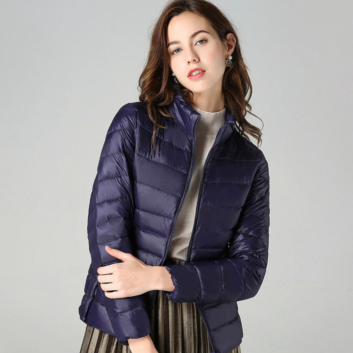 Myra™ | Ultra-Light Down Jacket with Refined Pleats