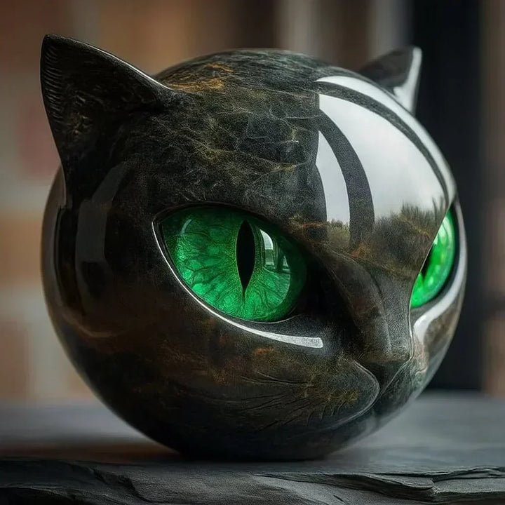 Alvian - Mystic Cat Head Sculpture