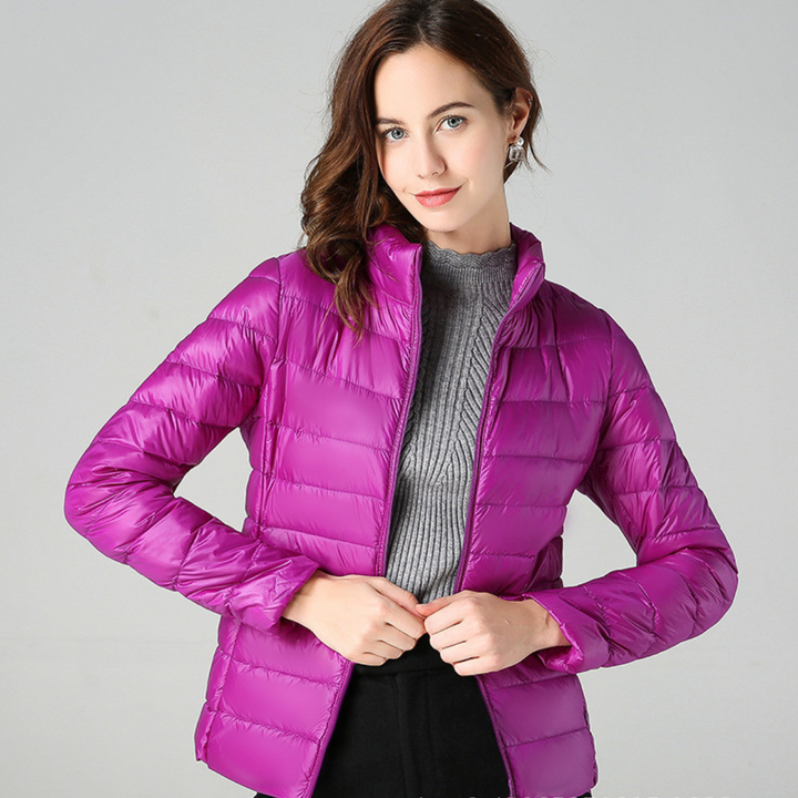 Myra™ | Ultra-Light Down Jacket with Refined Pleats