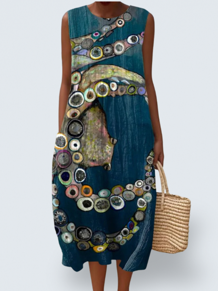 Marisol – Deep Sea Dream Sleeveless Dress