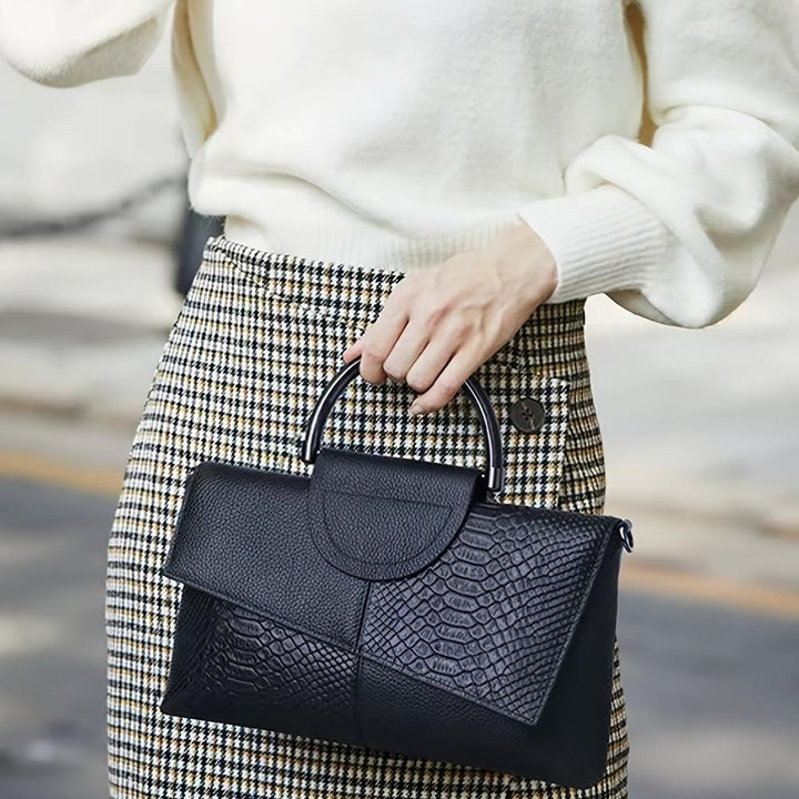 Celeste | Luxury Handbag with Crocodile Pattern