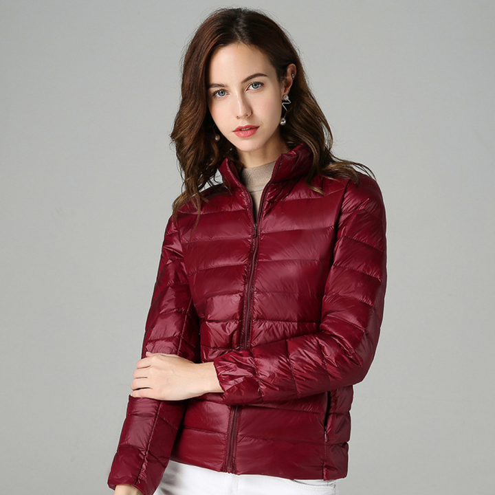 Myra™ | Ultra-Light Down Jacket with Refined Pleats