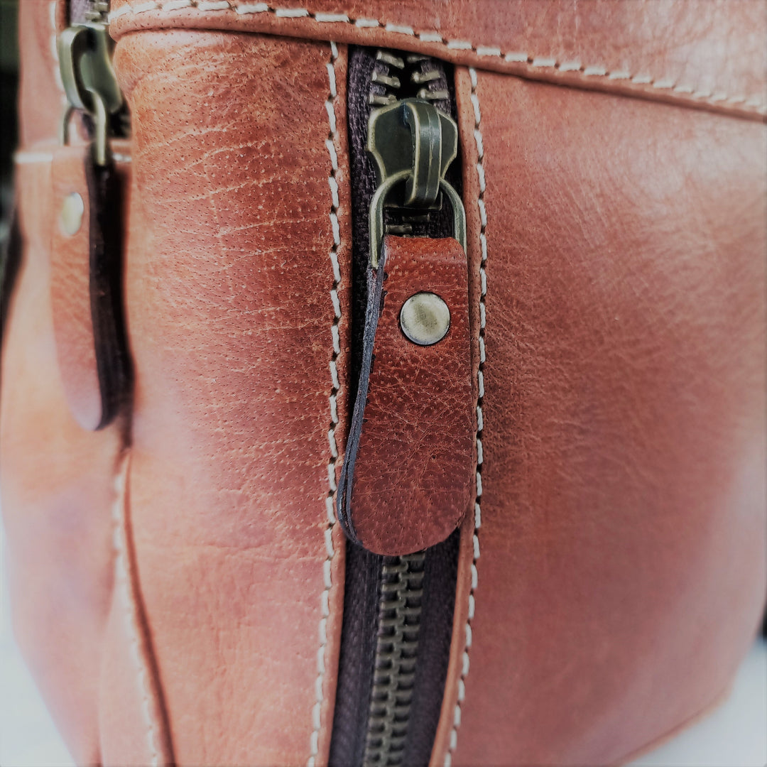 Mobile Leather Backpack