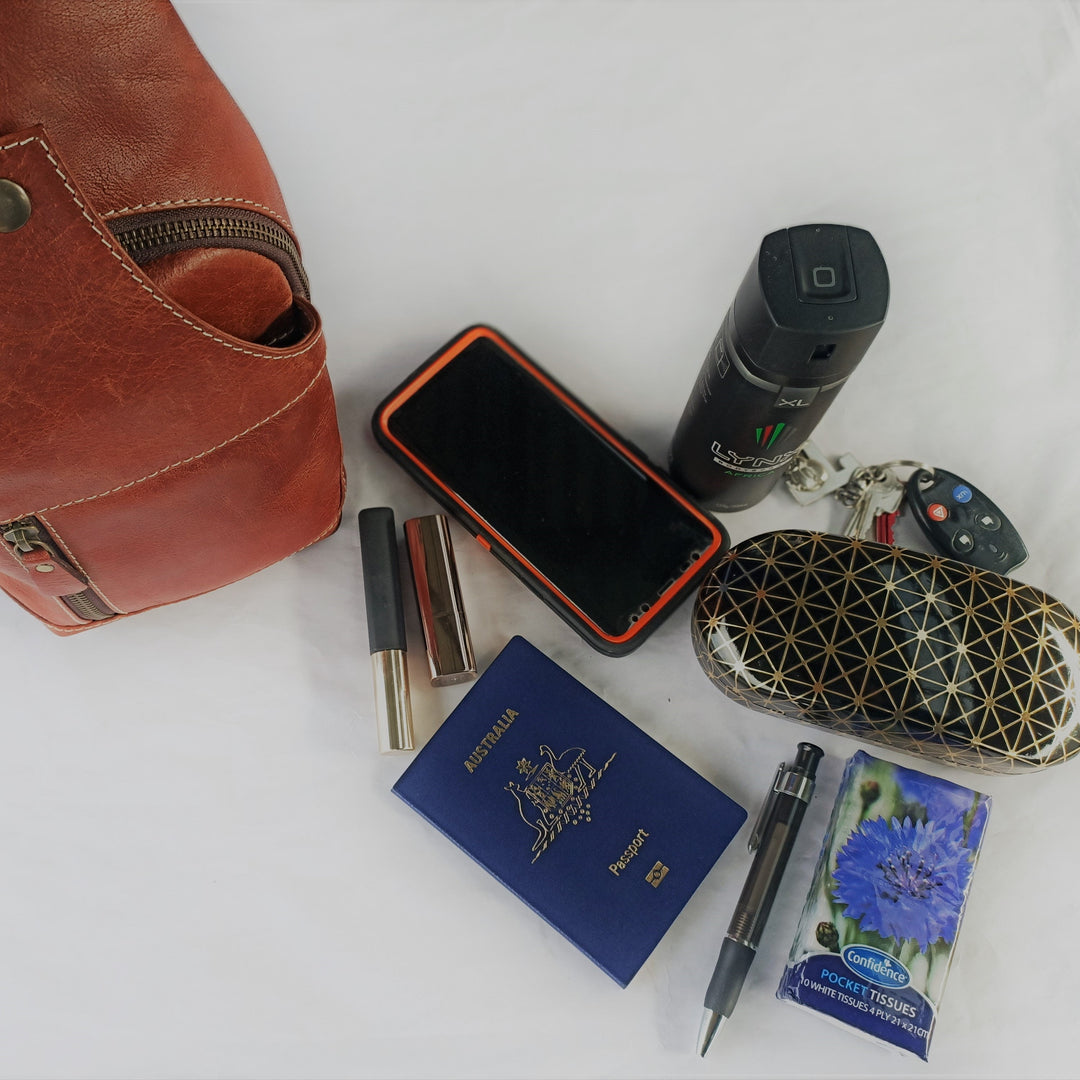 Mobile Leather Backpack