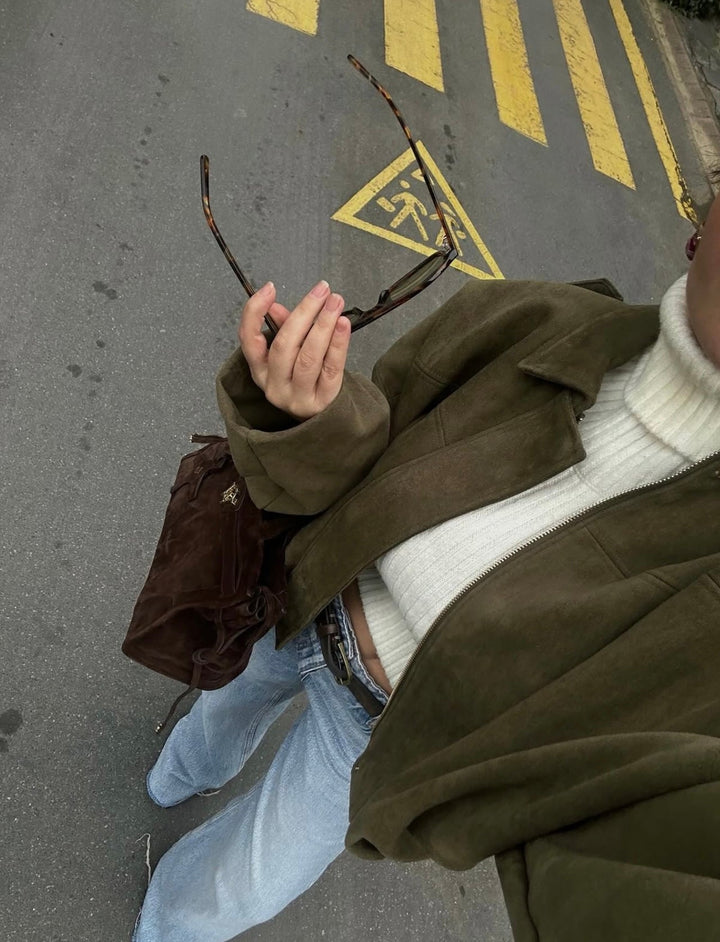 Alina™ - Oversized Suede Coat