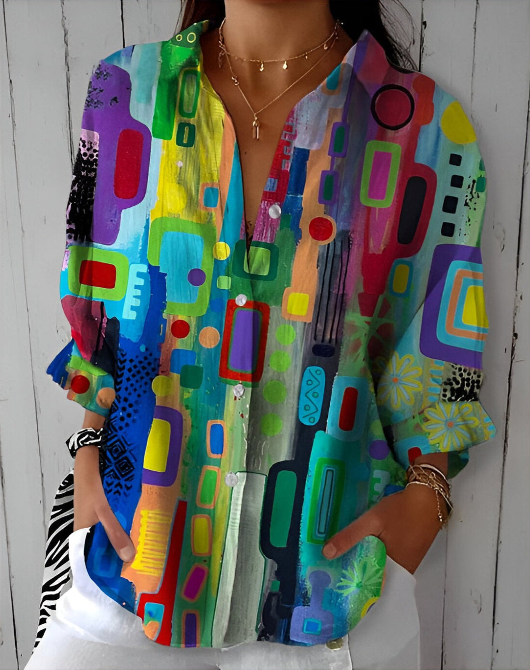 Martine™ | Colorful and Refined Blouse