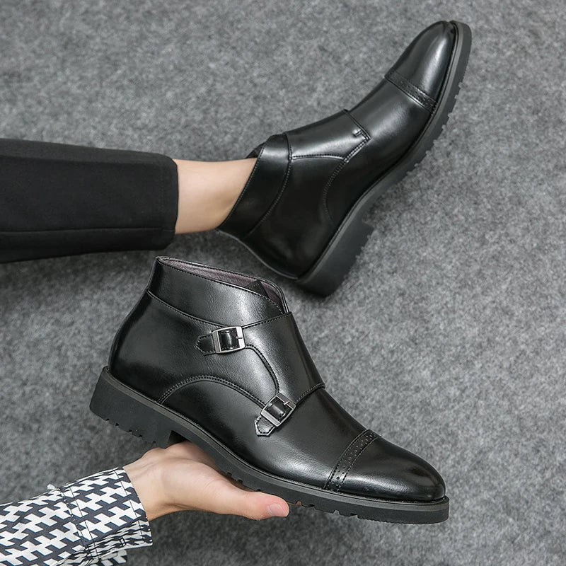 Mattias™ | Leather Boots with Buckle