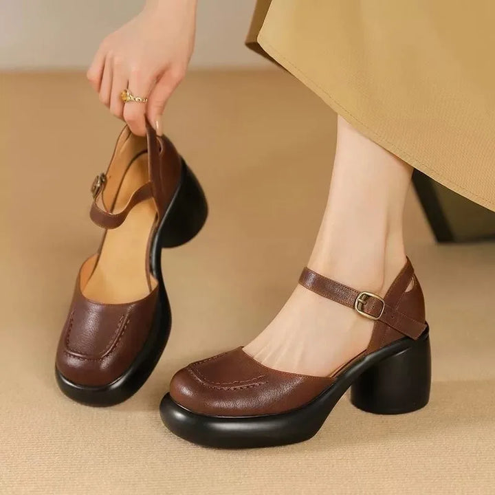 Agnes® | Vegan Leather Orthopedic Peeptoe Shoes