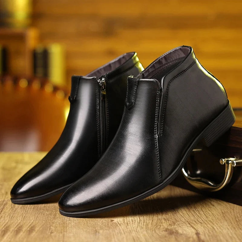 Alfred™ | Beckett Leather Boots with Zipper