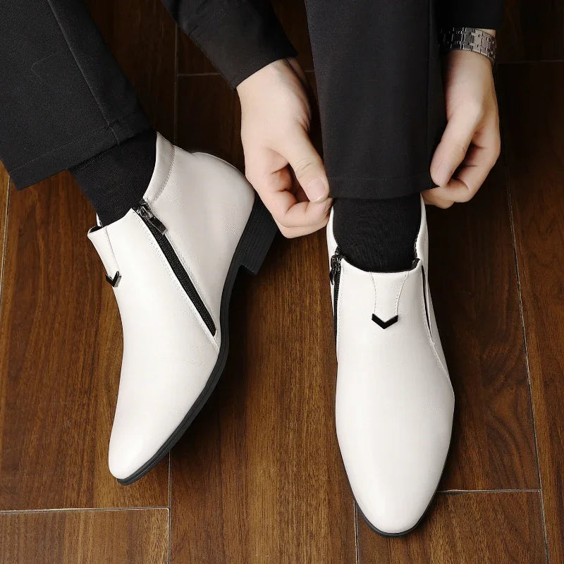 Alfred™ | Beckett Leather Boots with Zipper