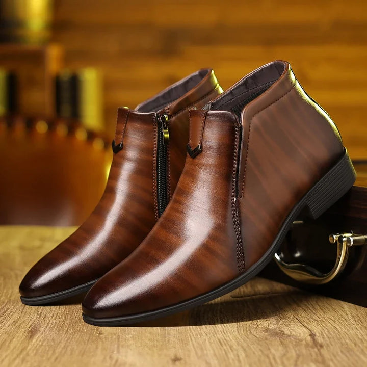Alfred™ | Beckett Leather Boots with Zipper