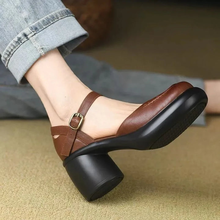 Agnes® | Vegan Leather Orthopedic Peeptoe Shoes