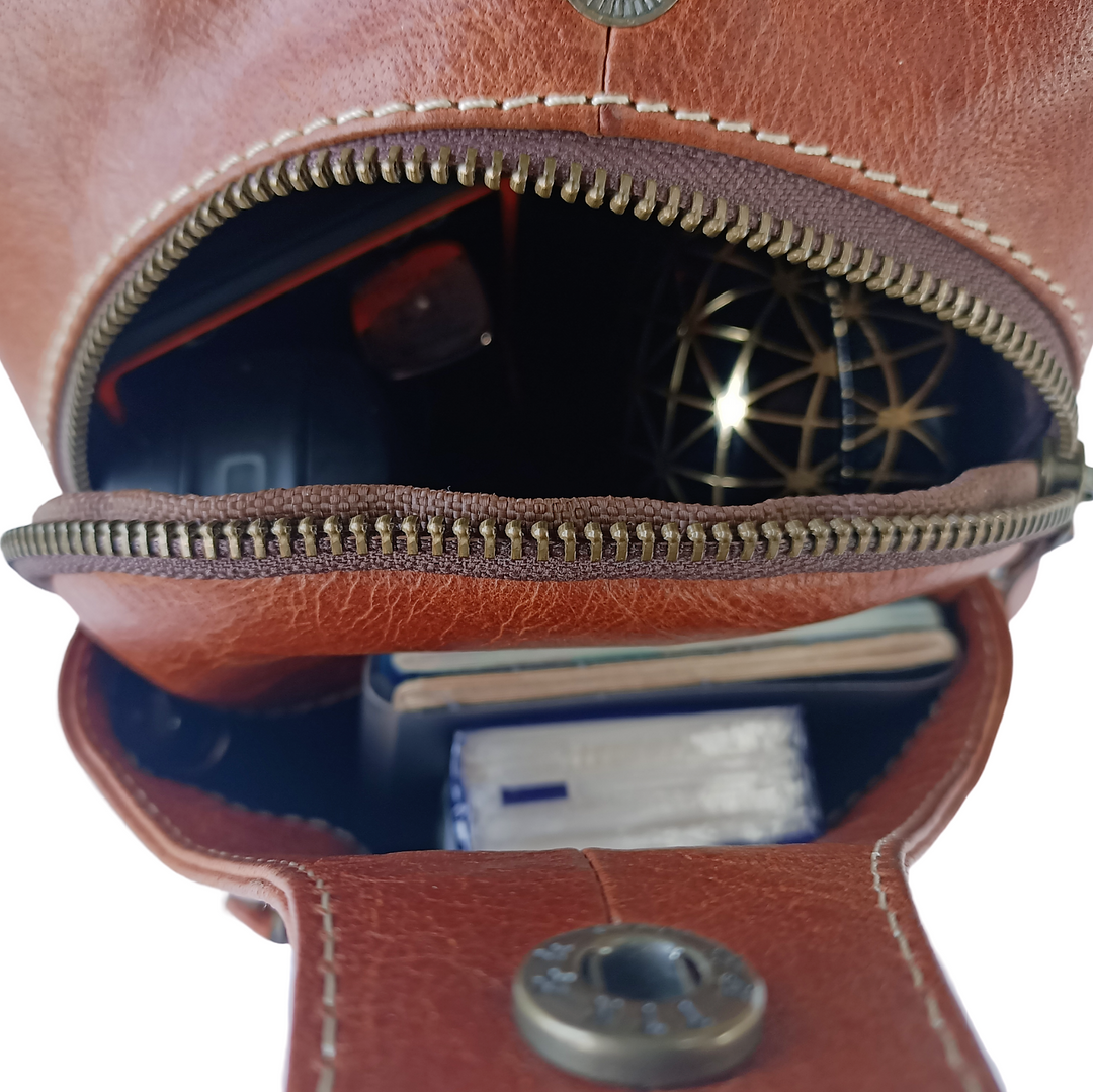 Mobile Leather Backpack