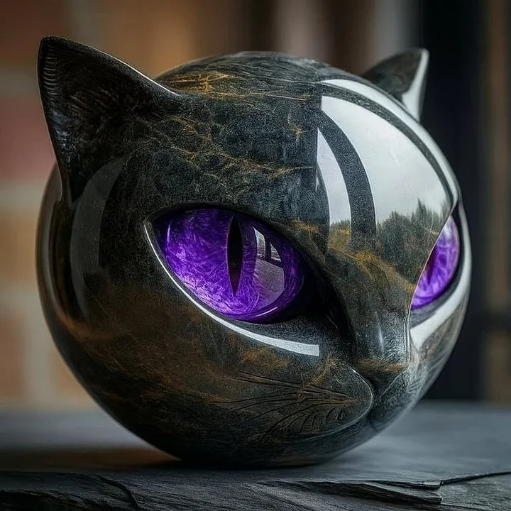 Alvian - Mystic Cat Head Sculpture