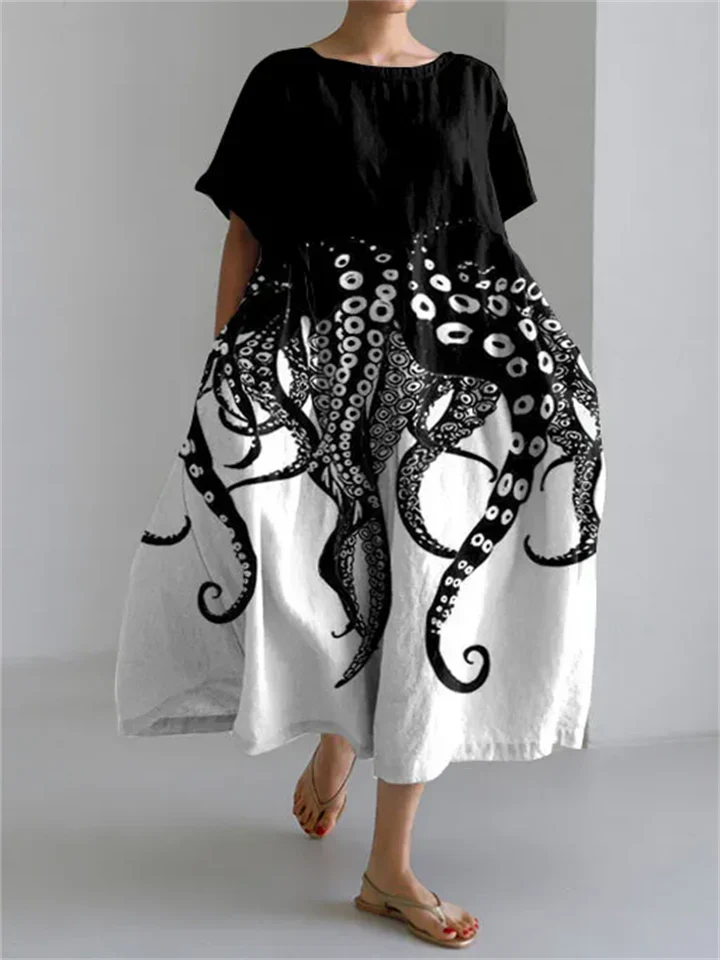 Elisa | Casual Long Dress with Floral Print