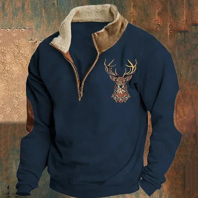 Christos – Pullover with Deer Detail
