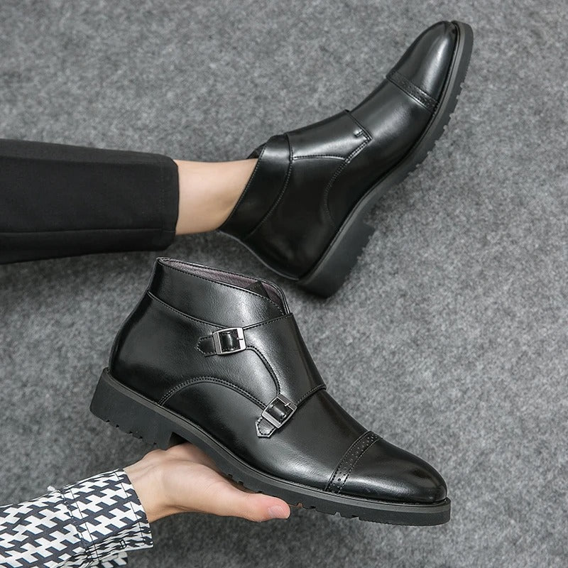 Mattias™ | Leather Boots with Buckle