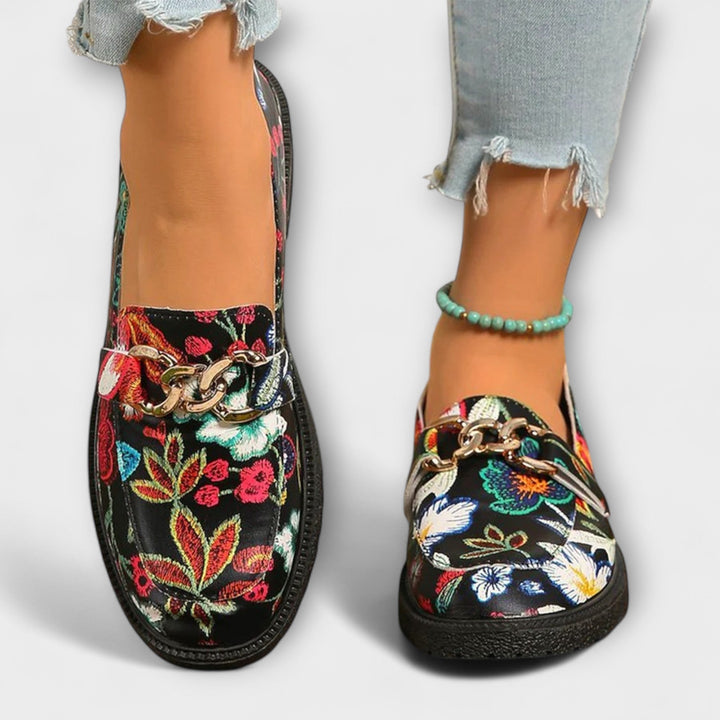 Wilma™ | Multicolored Loafers with Floral Pattern