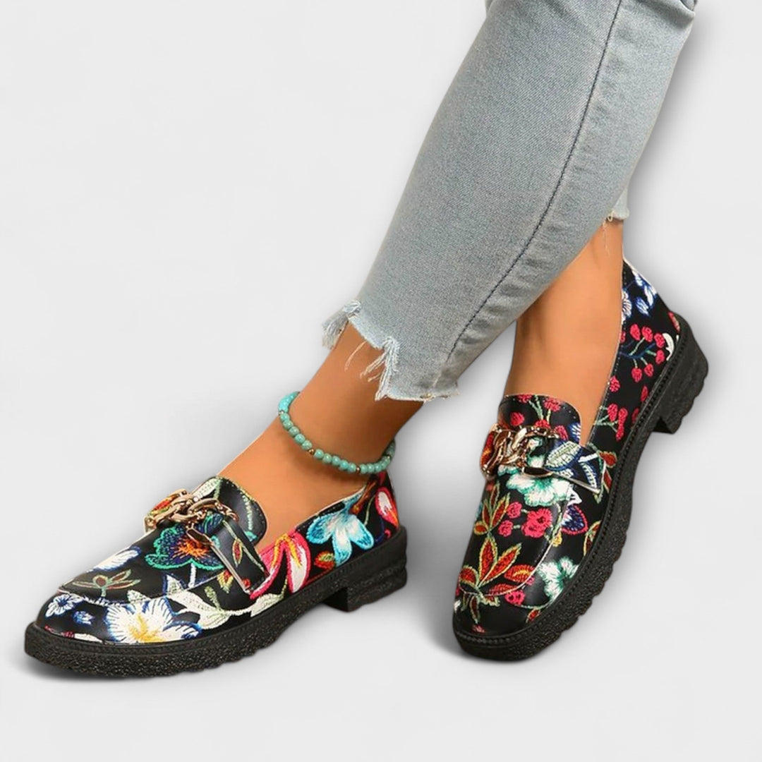 Wilma™ | Multicolored Loafers with Floral Pattern