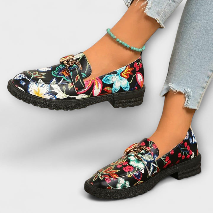 Wilma™ | Multicolored Loafers with Floral Pattern