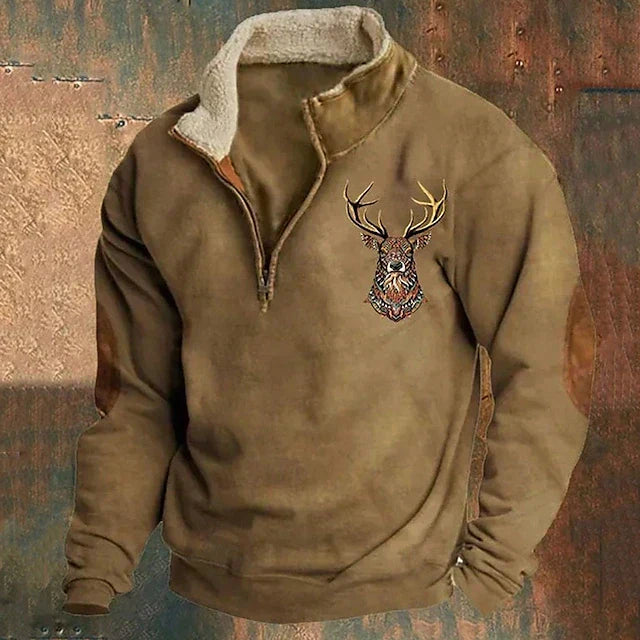 Christos – Pullover with Deer Detail