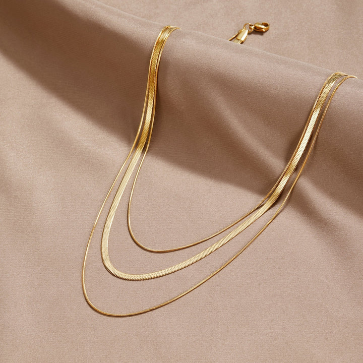 Gold Multilayer Chain Necklace