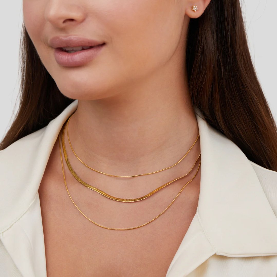 Gold Multilayer Chain Necklace