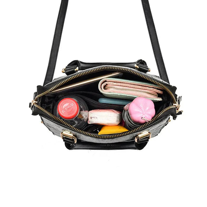 Belen - Luxury Crocodile-Embossed Leather Bag