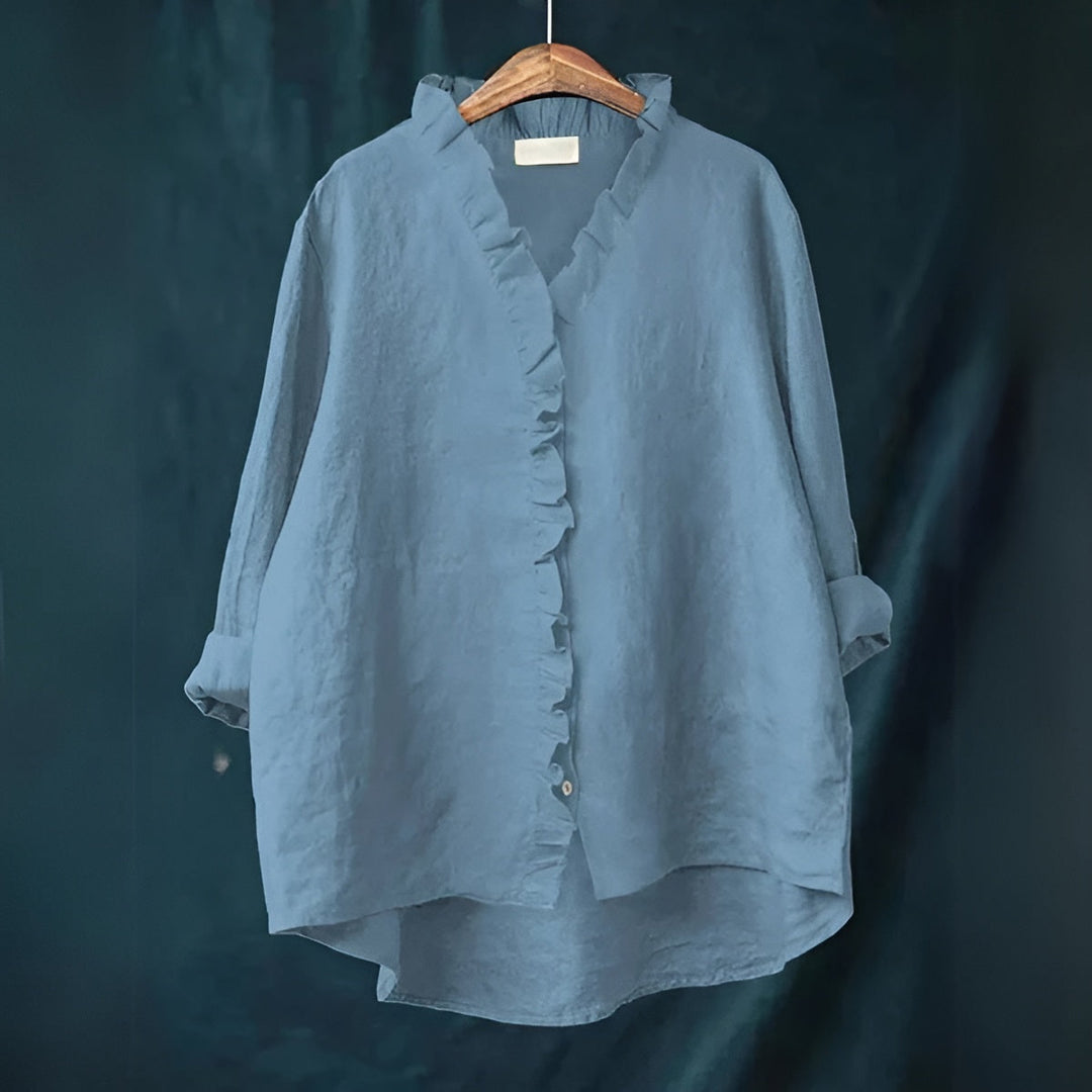 Elegant Shirt with Ruffled Design